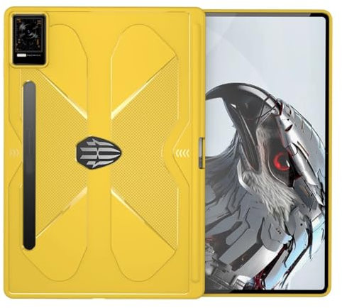 QISUO Weiche Silikon-Schutzhülle für ZTE Nubia RedMagic Gaming-Tablet 12,1 Zoll 2023, stoßfester Stoßfänger (Farbe: Gelb)