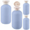 Boutihao Lot de 4 Bouteilles de Voyage Rechargeables en Plastique, Bouteilles de Lotion à Presser avec Bouchon à Rabat, pour Cosmétique Savon Gel Huile Essentielle Lotion le Shampooing, 200ml, Bleu