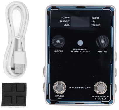 Gitarren-Looper-Effektpedal, 160 Minuten Aufnahmezeit, Drum-Maschine, Rhythmen, Metronom, Geringes Gewicht