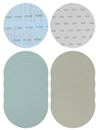 Siliziumkarbid Nanopoliturpapier 150mm Schleifpapier 7000/10000 Körnung, 20 Stück Premium Spiegelglanz für Autolack, Edelstahl & Optikglas