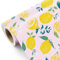 WRAPAHOLIC Rouleau de papier cadeau citron – Mini rouleau – 43,2 cm x 2,5 m – Motif citron et feuilles, parfait pour anniversaire, mariage, fête prénuptiale