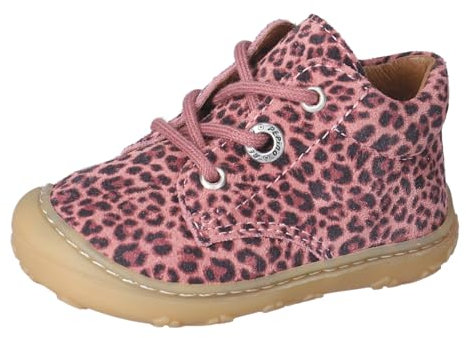 RICOSTA Mädchen Stiefel DOTS, Baby und Kleinkinder Lauflernschuhe, Weite: Mittel, lose Einlage, schnürstiefel, Booties, Leder, Rosewood (332), 19 EU