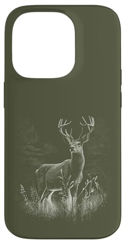 Hülle für iPhone 14 Pro Hirsch im Wald Natur Tiere Hirschliebhaber
