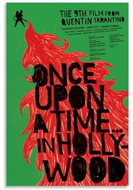 LISHDUNS Filmposter Once Upon A Time in Hollywood, für Schlafzimmer, Wohnzimmer, Wanddekoration, Poster, Ästhetik, Art-Deco, 30 x 45 cm, ungerahmt