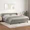 IKAYAA Boxspringbett 180 x 200 cm Mit Matratze Samt, Polsterbett Chesterfield Steppung, Bettgestell Komplett, Hellgrau Type-65