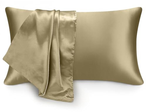 100% Satin Pillowcase, Softer Than Silk Pillowcase for Hair & Skin, Cooling Pillow case, Satin Pillow Case Cover(Rose Gold)