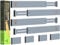 ANTOWIN Schubladentrenner Verstellbar Bambus (42.5-56.4cm), Schubladen Organizer, Gefedert, Küche, Kommode, Badezimmer, Schlafzimmer, Babyschublade, Schreibtisch Ordnungssystem (grau)