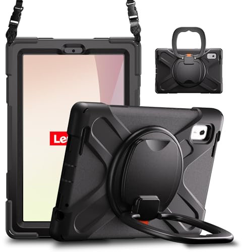 BailiTao Funda compatible con Lenovo Tab M9 de 9 pulgadas TB-310FU, lanzado en 2023, funda resistente a prueba de golpes con soporte giratorio de 360 grados, correa de mano/hombro, funda resistente