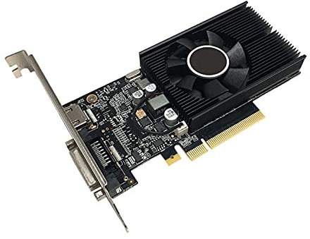 8KLANMMQ Fit for Yeston GT1030 4G D4 LP Graphics Card 14Nm 1152-1380Mhz 4G/64Bit/DDR4 DVI-D + HDMI-Compatible 3840X2160 Fan Graphics Card