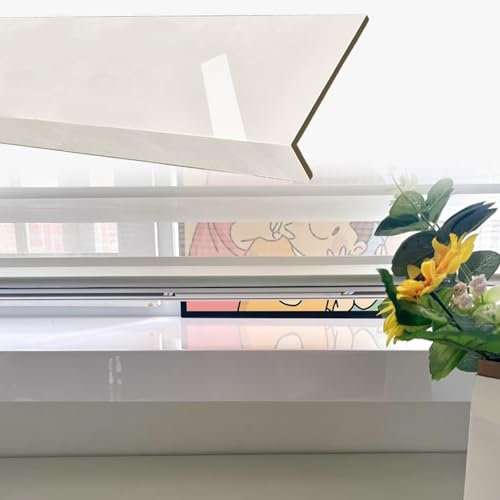 HPIRFYE Weiß Fensterbänke Fensterbank innen Kunststoff mit Seitenabschluss PVC Fensterbrett Innen