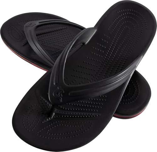 CRESSI Bubble Flip Flop, Ciabatte Infradito Gomma Eva, Dry, Comode, Resistenti e Leggere, Suola Plantare Antiscivolo di Lunga Durata, per Spiaggia e Piscina Unisex Adulto, Nero, 41/42