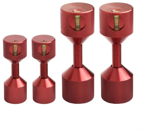 Aluminium Flansch Positionierstift Set 2-Loch Ausrichtungswerkzeug Mit Eingebautem Wasserwaage für Rohrleitungen 1-1/8 Zoll(rot/4 Stück)