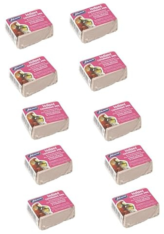 Vet Iodised Condition Pack for Caged Birds – Iodine, Calcium & Seaweed Blend for Gut Balance & Daily Care – For Budgies, Parrots,Finches–Chunk Format– Pack of 1, 2, 3, 4, 5, 6, 8, or 10_Pack Of 10