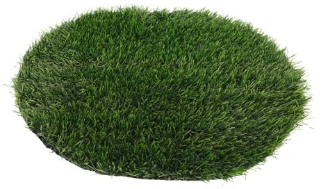 UPKOCH Runder Kunstrasen Tischset 40cm für Gartendekoration Terrasse und Kanaldeckel Wetterfester Outdoor Kunstgras Teppich Realistische Grasoptik Zufällige Farbe