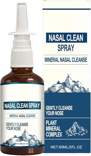Jod-Nasenspray, tropffreies Nasenreinigungsspray, feuchtigkeitsspendender Nebel mit natürlicher Mineralformel, reinigend und erfrischend, für Erwachsene