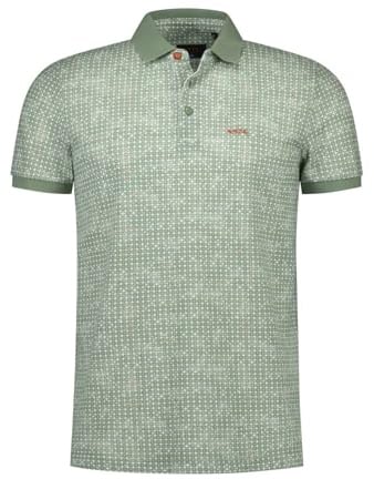 New Zealand Auckland Poloshirt Herren, 100% Baumwolle, Kurzarm, Klassischer Polokragen, Dekorativer Print, Nebelgrün oder Navy Blau (DE/NL/SE/PL, Alphanumerisch, XL, Regular, Regular, Nebelgrün)