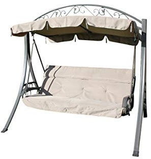 Chatsworth Luxury Heavy Duty Garden 3 Seater Swing Seat Hammock Complete with Thick Cushion- NOW REDUCED-HC2007