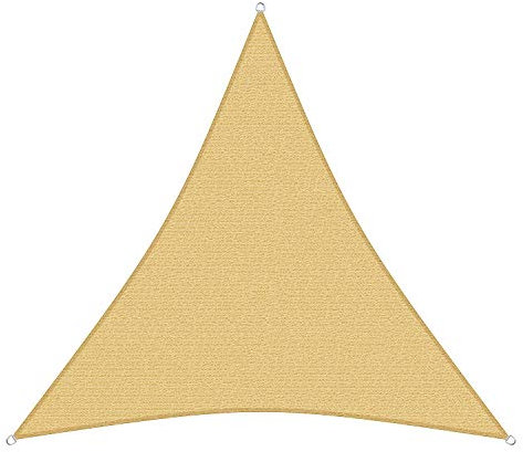 sunprotect 83494 Professional Sonnensegel, 2,5 x 2,5 x 2,5 m, Dreieck, Wind- & wasserdurchlässig, beige