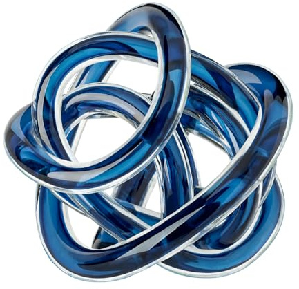 Torre & Tagus Orbit Glass Decor Ball Small - Indigo Blue