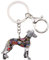 WEVENI Emaille Legierung Windhund Hund Schlüsselanhänger Greyhound Schlüsselring Geschenk Auto Brieftasche Tasche Charms Für Frauen Mädchen (Schwarz)