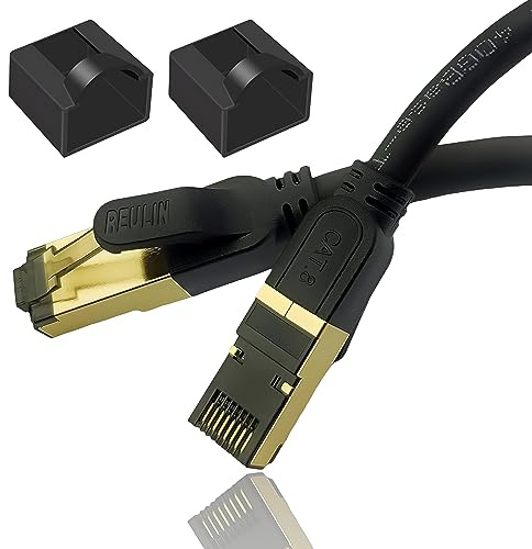 Reulin SSTP Stranded Copper 14m Cat 8 Fast High Speed Internet Ethernet Cable 14,0 M 40-G RJ45 LAN Patch Cord For Network Switch Gaming Console Router Modem Smart TV Docking Station PC - 14 Metre