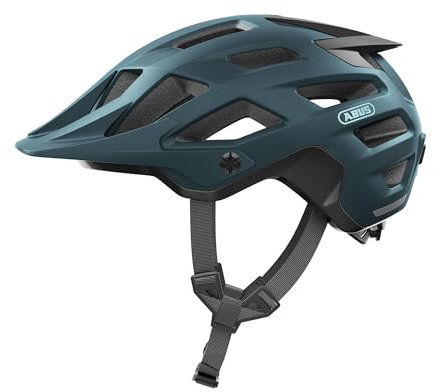 ABUS MTB-Helm Moventor 2.0 - komfortabler Fahrradhelm fürs Gelände - All-Mountain-Helm - für Damen und Herren - Blau Matt, M