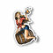 AMA SHOP Aufkleber Pin-Up Vintage Retro Modell 2 aus PVC für Wandtattoo Auto Motorrad Helm Wohnmobil