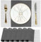 Manteles Individuales, RISVOWO Salvamanteles Individuales Antimanchas Juego de 6, Lavables Mantel Individual Plásticos, Resistentes al Calor Mantel Mesa Rectangular para Mesa, 30x45cm, Gris