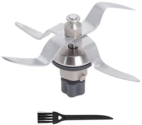 Poweka Ersatzmesser Kompatibel mit Silvercrest Monsieur Cuisine Connect und Monsieur Cuisine Smart Küchenmaschine aus Edelstahl mit Dichtungsring und Reinigungsbürste