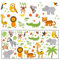 Litinliv Fenstersticker Kinderzimmer, Selbstklebend Fensteraufkleber Tiere, Waldtiere Wandtattoo, Aufkleber für Glastüren, Fensterdekoration, Wiederverwendbare Fensterbilder, für Wohn- & Schlafzimmer