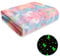 HoaaiGo Luminous Kids Blanket, Glow in The Dark Throw Blanket, 150 x 200 cm Soft Flannel Fleece Blanket for Girls, All Seasons Rainbow Blanket Cuddly Children's Blanket for Bed, Sofa, Chair (A)
