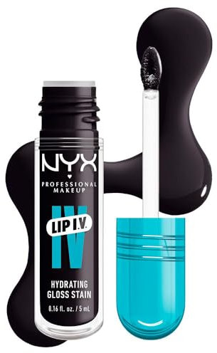 NYX Professional Makeup Feuchtigkeitsspendender Lipgloss und Lip Stain, Bis zu 12 Stunden Pflege, Lip IV Hydrating Gloss Stain, Farbe: Grape Gushin'