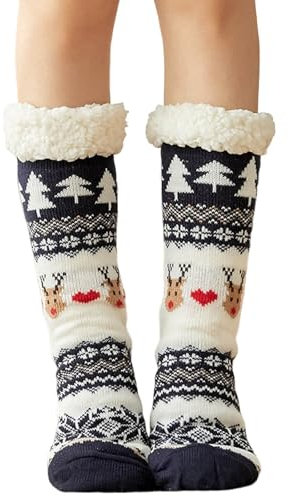 Warme Socken Frauen Füße Socken Weihnachtsgeschenk 2024 Winter Weihnachtssocken Bodensocken Schneesocken Mond Kinder Plüsch Koralle Samt Socken Zuhause Schlafsocken Teppich Socken Beinabdeckung Socken