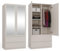 CDF Turin Armoire 2 portes avec miroir Style moderne 90 x 50 x 180 cm Grand espace de rangement 2 tiroirs