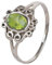 mantraroma Damen Ring Silber mit Stein Peridot Edelstein grün dezent verspielt