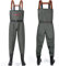 YOOHBERRYS Wathose Herren Damen, Angelhose für Erwachsene mit Stiefel, Atmungsaktive Wasserdicht Watthosen für Sport Angelliebhaber, Angeln, Wassersport, Outdoor Aktivitäten (Grün, 42)