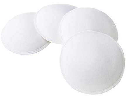 XFUYI 4 Pezzi Assorbenti Assorbenti in Cotone Organico Morbido e Traspirante per coppette assorbilatte Anti-traboccamento Accessori per L'Allattamento Cotone