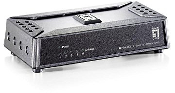 LevelOne FSW-0508 Fast Ethernet Switch 5 Port 10/100Mbps Desktop/Pocket