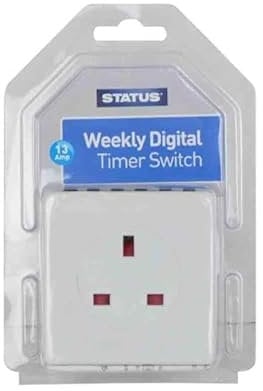 STATUS Timer Switch | 7 Day Digital Timer Light Switch | White UK Plug | S7DDT2
