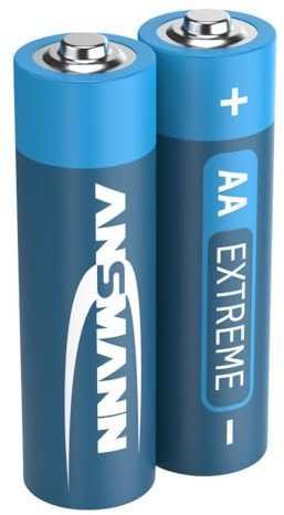 ANSMANN Extreme Lithium Batterie AA Mignon - un Pacco da 2 - 1,5V | LR6 - Alta capacità, estremamente leggera - potenza + 700% in piu di Alkalineon Aa Batteria, 700% More Power