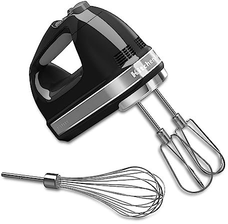 KitchenAid Khm7210 7 Speed Digital mixeur à main avec Turbo Batteur II accessoires 7 speed noir onyx