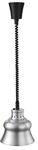 Lacor - 69266 - Lámpara Calentamiento Infrarojos, Mantiene calientes los platos, cubetas, Con cable espital flexible de 30 a 110 cm, Incluye bombilla, Cocina Profesional, 275W, Aluminio