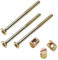 Merriway® BH01773 (10 Pcs) 100 mm x 6 mm (4 x 1/4 Inch) Allen Headed Furniture Bolt and Barrel Nut - Pack of 10 Pieces