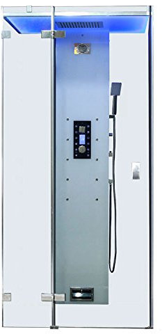 EAGO Dampfdusche DZ1012F12 weiÃ?Â?/100x100/links