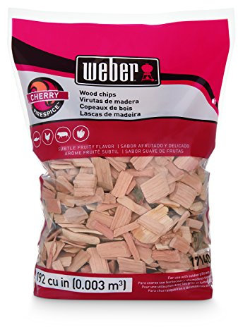 Weber Cubic Meter Stephen Products 17140 - Chips de madera de cerezo, 192 pulgadas (0,003 cub, 2 libras