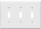 ENERLITES Triple Light Switch Wall Plate, Gloss Finish, Standard Size 3-Gang 4.50 x 6.38, Unbreakable Polycarbonate Thermoplastic, 8813-W, White