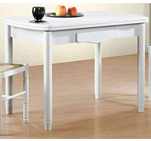 Sueña y Descansa Mesa Cocina Libro Blanca 90 x 40 cm Extensible 90x 80 cm