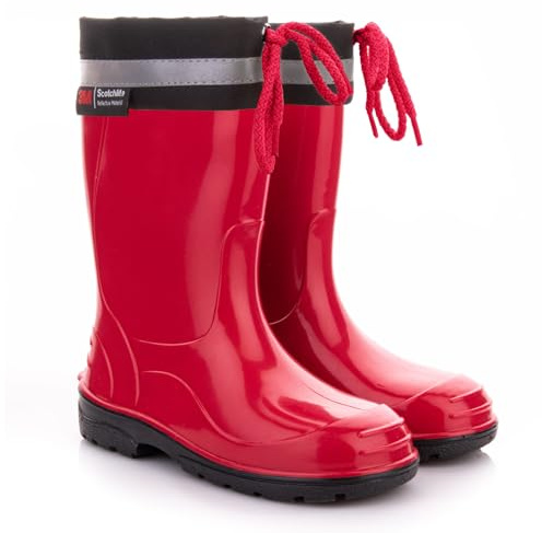 Lemigo Unisex Bambini Stivali in Gomma con Polsino Stivali da Pioggia Scarpe da Pioggia KIM 20-35 EU