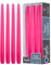 Hyoola Fuchsia Hot Pink Taper Candles - 250 mm (10 Inch) Unscented Dripless Taper Candles - 8 Hour Burn Time - 12 Pack
