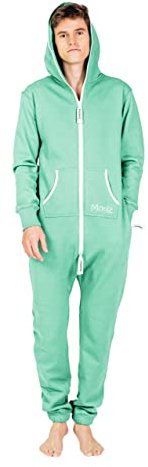 Moniz Herren Jumpsuit, Onesie, Overall (M, Mint)